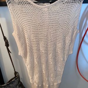 Knit shirt sleeve sweater